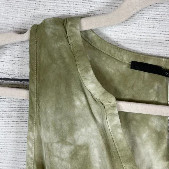 Kensie Women's Dusty Olive Combo Tie-Dye Rayon Dress Sz M - Picture 4 of 10